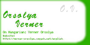 orsolya verner business card